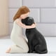 thumbnail image 4 of Figura Hensonever Love My Black Dog Angel, regalo de amistad, 4 of 7
