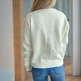 thumbnail image 6 of Jjayotai Women Y2k Cardigan Sweater, Long Sleeve Button Down Cardigans Vintage Open Front Sweaters, Cute Knit Pullover Tops White M, 6 of 6