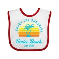 Inktastic Summer Enjoy the Sunshine Venice Beach California in Blue Boys or Girls Baby Bib