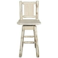 thumbnail image 4 of Montana Collection Counter Height Barstool w/ Back & Swivel w/ Laser Engraved Wolf Design, Ready to Finish, 4 of 4
