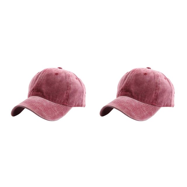 Minnieouse Gorra de béisbol para amantes del algodón en primavera 2020, gorra informal, Snapback, ajustable, transpirable, sombreros sólidos para vino rojo 2piezas Minnieouse CBP032087