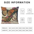 thumbnail image 5 of Creowell Throw Pillow Cover Watercolor Beautiful High Heel Shoe Flowers and Butterfly Blue Pillowcase Home Decorative Square Pillow Case Cushion Cover White, 5 of 5