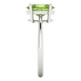 thumbnail image 3 of 2.5ct oval cut green natural peridot 18k white gold Bridal Wedding Engagement Promise Anniversary Ring for Women size 4, 3 of 7