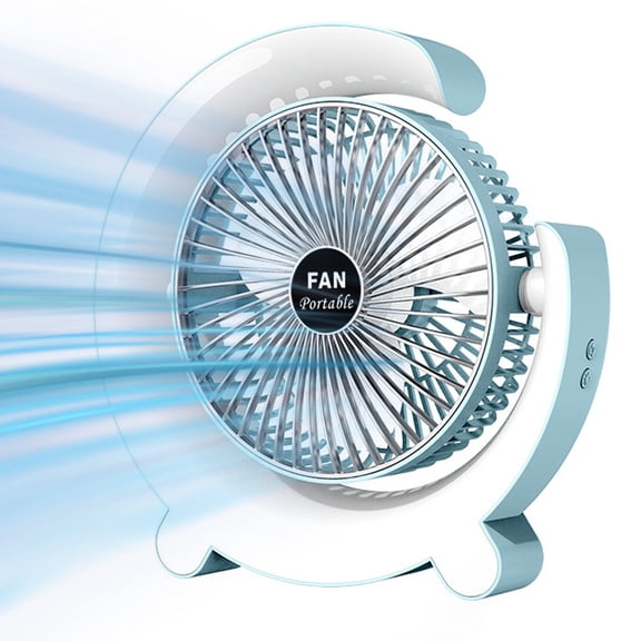 JELLOO USB Desk Fan for Kids Men Women 360 Degree Rotatable Desktop Fan Colorful Running Lights Cooling Fan Portable Fans Blow Cold Air With 3 Speeds Quiet for Outdoor Office