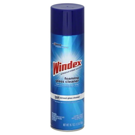 Windex Foaming Aerosol Glass Cleaner, 19.7 Oz.