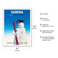 thumbnail image 2 of Winter Sports (Wintersporten) - Sabena Belgian World Airlines - Vintage Airline Travel Poster c.1955 - Master Art Print (Unframed) 9in x 12in, 2 of 4