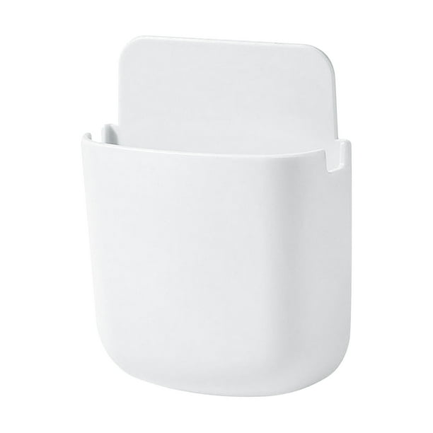 pstuiky Caja de pared para control remoto de aire acondicionado, caja de almacenamiento de pared, perforadora, soporte para teléfono móvil