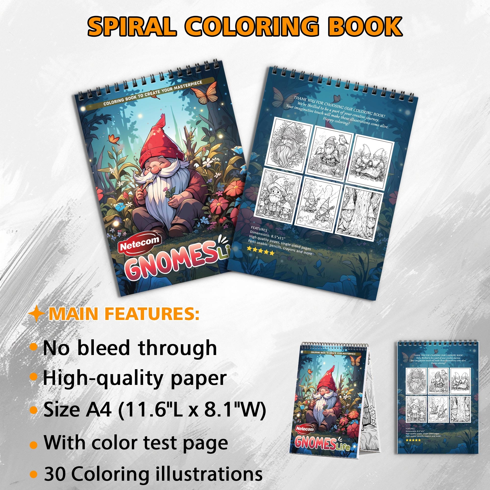 TPLHOUSE Spooky Christmas Coloring Book Spiral Bound for Adult, Premium Cover