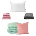 thumbnail image 1 of Set de Edredon Doble Vista Couzy Rosa-menta+ Sabanas Royal + Protector Lux + Almohada Royal, 1 of 7