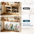 thumbnail image 4 of Green Cactus Cabinet Curtain 32"Wx55"L, Dustproof Pantry Door Curtain with Self Adhesive Tape, Spring Floral Watercolor Botanical Tall Storage Cover Privacy Drape for Bathroom Kitchen Laundry Room, 4 of 9