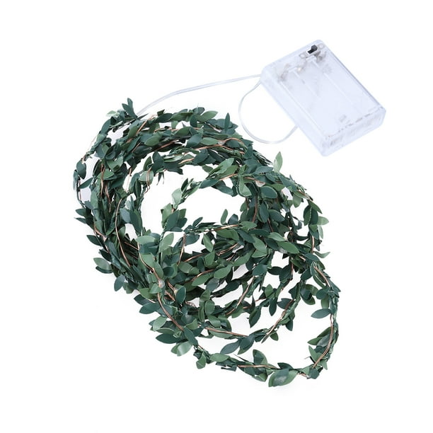 Guirnalda de luces LED impermeables 3M con pilas, 30 luces LED, guirnalda de hojas