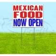 thumbnail image 1 of Mexican Food Now Open (18" x 24") Yard Sign, Includes Metal Step Stake, 1 of 6