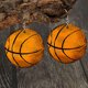 thumbnail image 4 of Pendientes casuales para mujer joyería con abalorio pendientes de pelota de baloncesto PU de moda para regalo FLhrweasw Para estrenar, 4 of 4