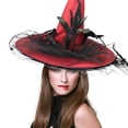 thumbnail image 1 of Disfraz de Cosplay de Halloween, Sombrero de Bruja Vintage de Halloween Sombrero de Bruja Vintage de Halloween Velos de Encaje Sombrero de Bruja Elegante y Moderno, 1 of 8