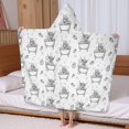 thumbnail image 5 of White Highland Cow Bathtub Bubble Pattern Hooded Bath Towel，60"x35" for Ages 3 To 12 Kids, Quick Dry Lightweight Soft Microfiber Hood Beach Towel Cover Up for Kids, 5 of 7