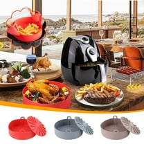 Multifunctional Air Fryer Accessories Set with Non-Stick Baking Tray & Heat-Resistant Gloves for Even Cooking, Easy Cleanup, and Extended Appliance Life – Ideal(Coffee),Ccwuwei