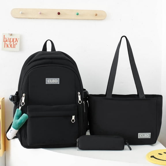 ZROVA 3-Piece Backpack Set with Free Charm – Large Capacity for Back to School