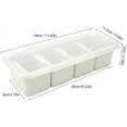 thumbnail image 2 of Namzi 4 Grids Seasoning Box, Multi Compartments Spice Rack Home Condiment Container with Spoons for Spice Salt Sugar Cruet (Green), 2 of 5
