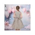 thumbnail image 5 of Sunny Fashion Girls Dress Colorful Floral Print Asymmetrical Color Block Sundress 10 Years, 5 of 8