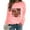 Pink, variant on ICHUANYI Womens Trendy Oversized Sweatshirts Hoodies Crew Neck Rugby Print Pullover Casual Comfy Fall Winter Fashion Outfits Clothes 2023