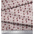thumbnail image 3 of Soimoi Red Cotton Duck Fabric Maze & Rose Floral Print Fabric by Yard 42 Inch Wide, 3 of 3