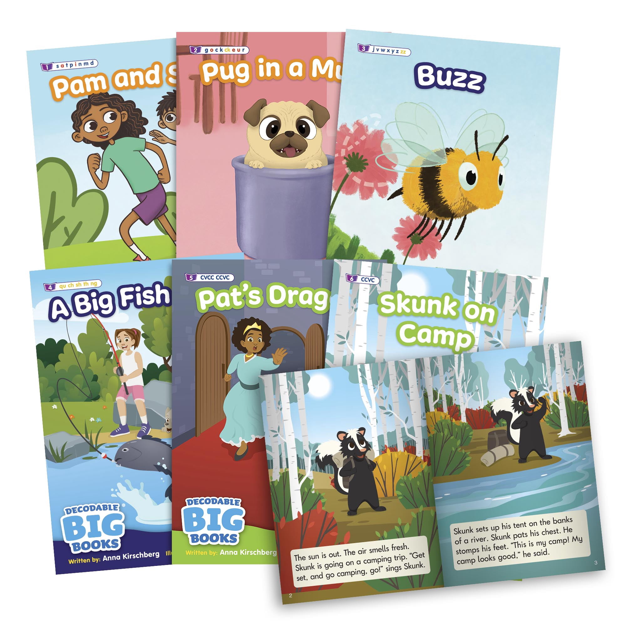 6 XL Decodable Fiction Big Books for Classrooms