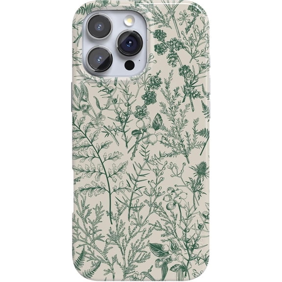 Case for iPhone 16 Pro Case | Sage Garden | Green Floral | Compatible with MagSafe | Classic Ultra Slim Design
