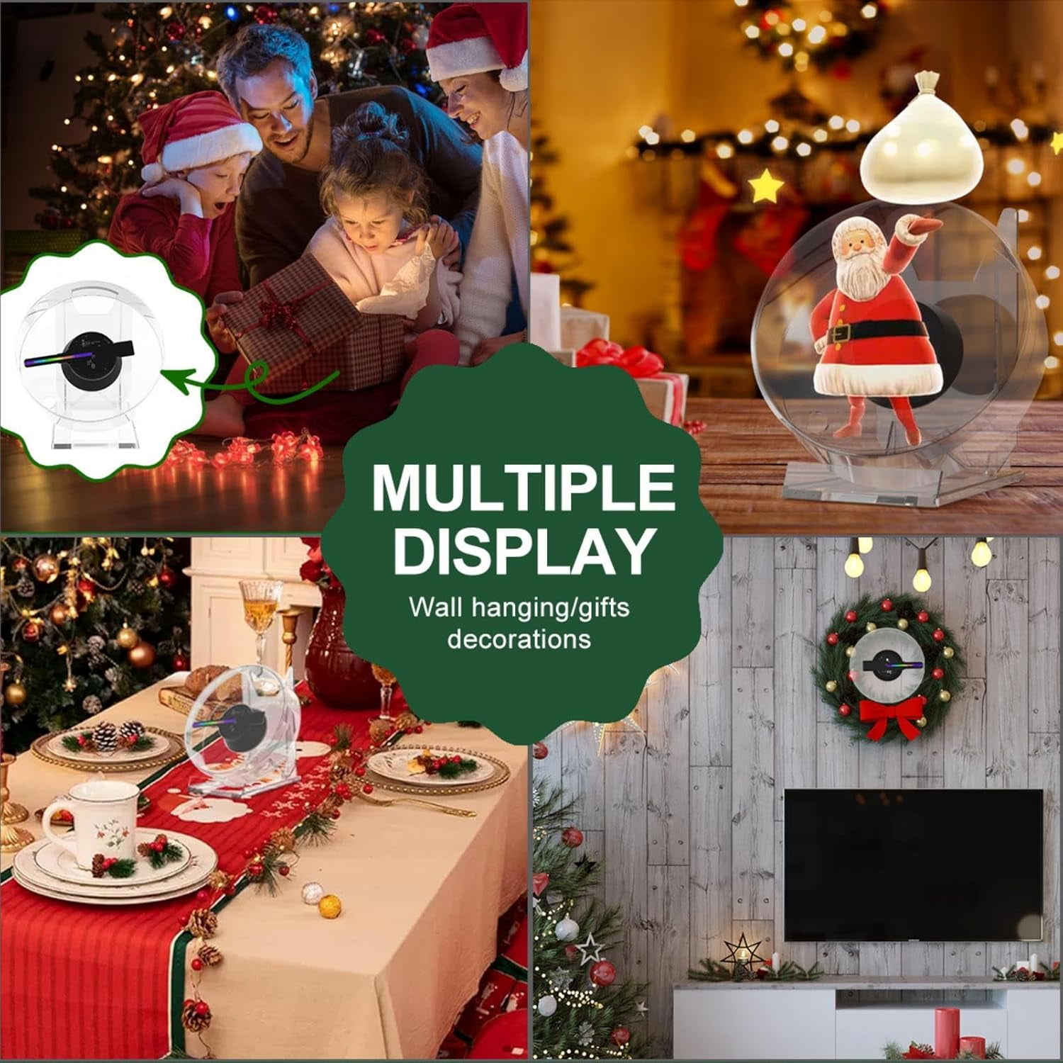 3D Hologram Fan,4.72in Hologram Fan Projector with built-in Audio- for Events,party,Festivals and Home Decoration -3d Video Materials for Free
