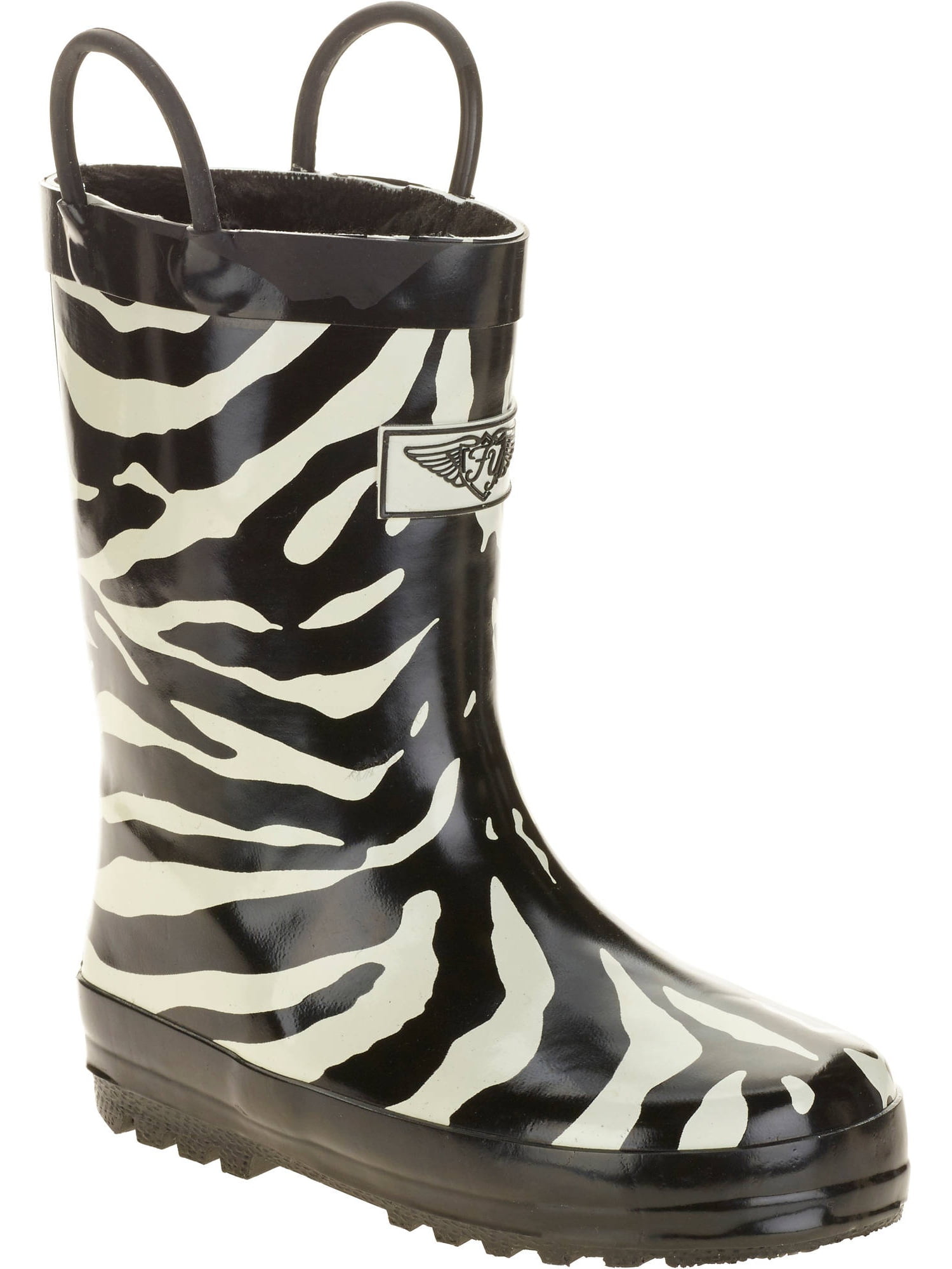 zebra rain boots