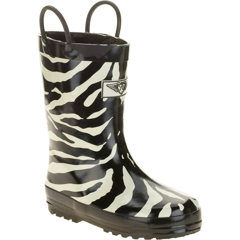 Forever Young Forever Young Kids' Zebra Printed Tall Rain Boot
