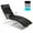 Black, variant on Costway Outdoor Folding Chaise Lounge Chair w/Cushion Black