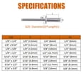 thumbnail image 2 of ISPINNER 385pcs 8 Sizes Aluminum Blind Rivets, Pop Rivets Assortment Kit (Sliver), 2 of 5