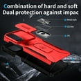 thumbnail image 5 of Allytech Rugged Case for Motorola G Stylus 5G (2024), [Slide Camera Cover] [360° Rotating Kickstand] [Military Protection] [Magnetic Car Mount] Non-Slip Anti-Scratch Shockproof Heavy Duty Case - Red, 5 of 8