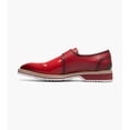 thumbnail image 4 of Stacy Adams Bartram Plain Toe Monk Strap Patent Shoes Red 25724-600, 4 of 7