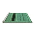 thumbnail image 2 of Ahgly Company Machine Washable Indoor Rectangle Abstract Turquoise Blue Contemporary Area Rugs, 3' x 5', 2 of 4