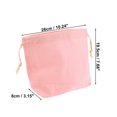 thumbnail image 2 of Bolsa de maquillaje pequeña con cordón para mujeres Unique Bargains para actividades al aire libre, viajes y vacaciones, color rosa-M, 2 of 3
