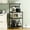 Gray, variant on Sybels 23" 4-Tier Kitchen Baker's Rack , Built-in Power Outlet,Sturdy Metal Frame with Wood Shelves, Brown
