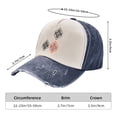 thumbnail image 6 of ZNDUO Navy Blue Baseball Cap, Sun Hat for Men/Women, Adjustable Cap Washable Cotton Baseball Hat-North American Abstraction, 6 of 8
