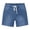 Light Blue, variant on Zynoxe Womens Jean Shorts with Pockets Casual Summer Solid Color Drawstring Waist Denim Shorts Straight Leg Button and Zipper Ladies Shorts S
