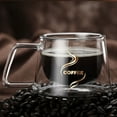 thumbnail image 6 of 2 Pcs Coffee Mug Clear Glass Coffee Cups 6.8 oz with Handles & Spoon for Hot and Cold Beverages - Cappuccino, Latte, Tea Cup. Crystal Clear Glass Cups, Espresso Coffee Gifts, 6 of 8