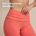 thumbnail image 6 of YUEHUA 2026 Coral Fold Over Yoga Pants, On-Trend Solid Wide Leg Loose Fit Lounge Pants with Ruched Waist Y2k Solid Color Stretchy Loose Gym Lounge Leggings, 6 of 13