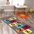 thumbnail image 3 of Ottomanson Hopscotch Non-Slip 3x6 Runner Rug for Kids Playroom, 2'7" x 6', Gray/Multicolor, 3 of 11