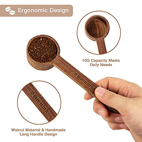 Wooden Coffee Scoop Measuring Spoon Black Walnut Wood Kitchen Measuring Scoop