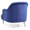 thumbnail image 3 of Passion Furniture Jewel Blue Upholstered Accent Chair, 3 of 5