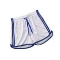 thumbnail image 6 of Men Summer Mesh Sports Shorts Drawstring Elastic Waist Side Stripe Sweatpants, 6 of 8