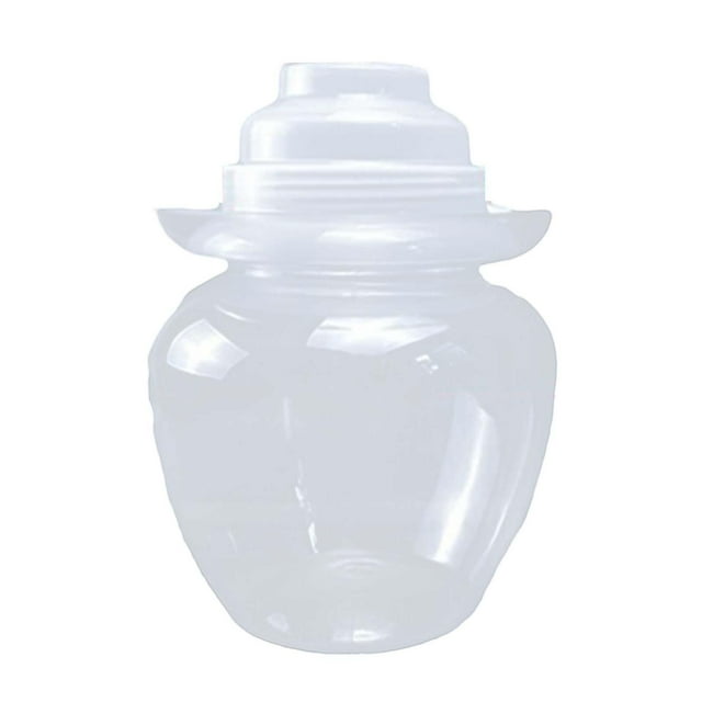 Pot à Kimchi avec Couvercle Intérieur Pratique pour Observer Pot à Choucroute Transparent 1,5l avec Couvercle Type C