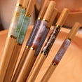 thumbnail image 7 of Walbest 5-Pairs Bamboo Chopsticks, Reusable Chinese Style Chopsticks Set Classic Natural Bamboo Chop Sticks Dishwasher Safe, 9.45 Inches, 7 of 7