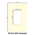 thumbnail image 2 of Off White Picture Frame Mat for 6x9 Frames - Fits 3x5 Photos - 10 Mats, 2 of 7
