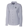 thumbnail image 2 of Women's Cutter & Buck  Charcoal San Antonio Missions Stretch Oxford Stripe Long Sleeve Button-Up Dress Shirt, 2 of 3