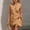 Khaki plus size 2 piece set a1, variant on Cagogo Women Plus Size 2 Piece Set V Neck Sleeveless Crop Top Tie Waist Shorts Casual Summer Vacation Boho Loose Outfits Matching Lounge Sets Tracksuits Travel Airport Clothes, Beige 3XL